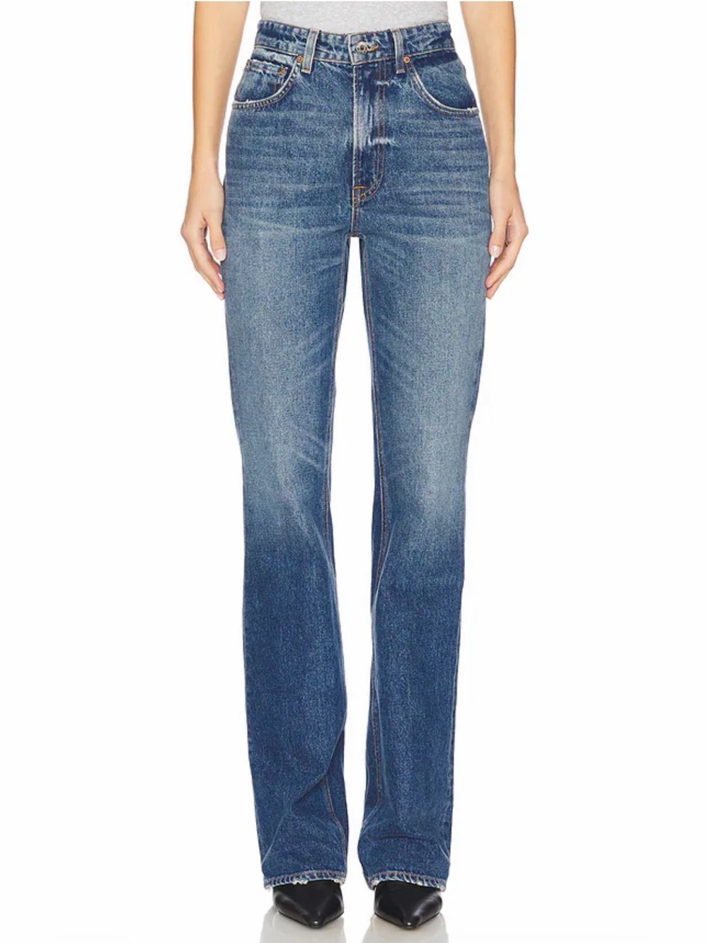 GRLFRND Melanie High Rise Boot Cut Jeans in Los Feliz, Size 26